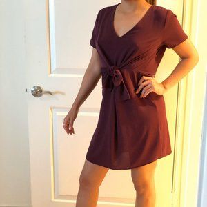 Plum Purple Knotted Shift Dress